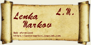 Lenka Markov vizit kartica